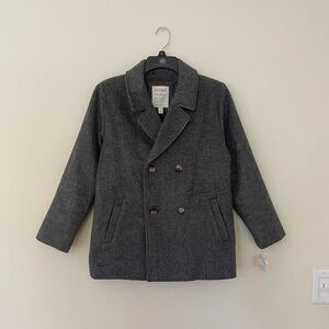 ❄️Cat & Jack Girls' Gray Double-Breasted Coat